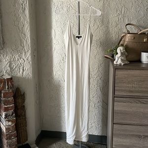 JLUXBASIX WHITE VALENCIA DIAGONAL STRAP DRESS
